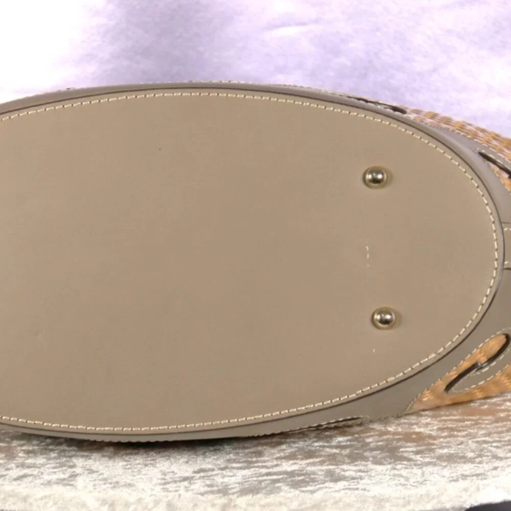 Dooney & Bourke Woven Straw-Look Tote Bag Tan Taupe NWOT - Picture 7 of 12